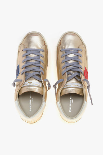 Sneaker Prsx in pelle laminata con scudo bicolore - 5