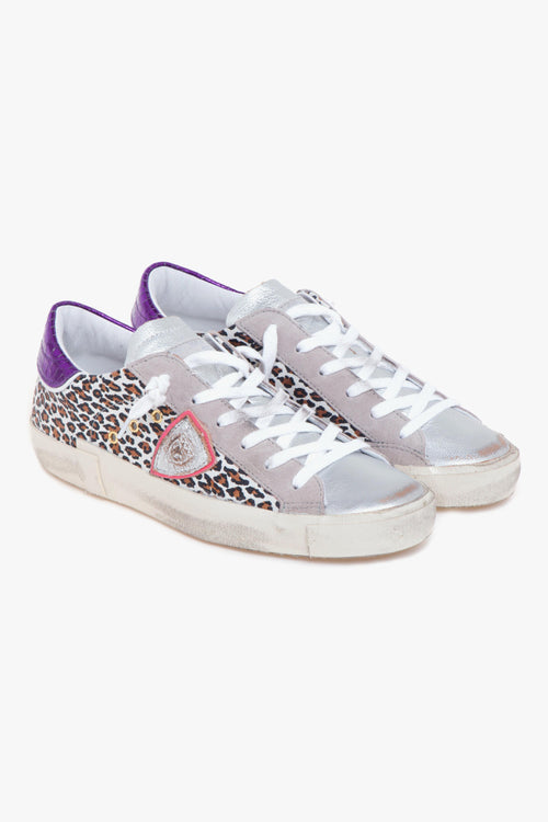 Sneaker Prsx in pelle laminata con lato maculato - 2