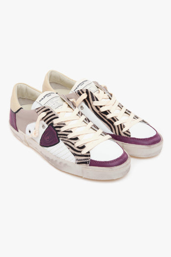 Sneaker PRSX in pelle con inserti cavallino zebrato - 2