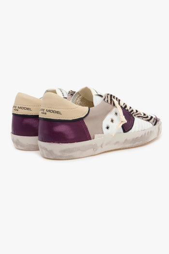 Sneaker PRSX in pelle con inserti cavallino zebrato - 3