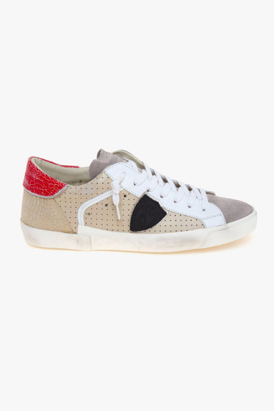 Sneaker Prsx in pelle forata e camoscio