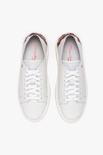 Sneaker 'Cleanic' in pelle con intreccio sul tallone - 5