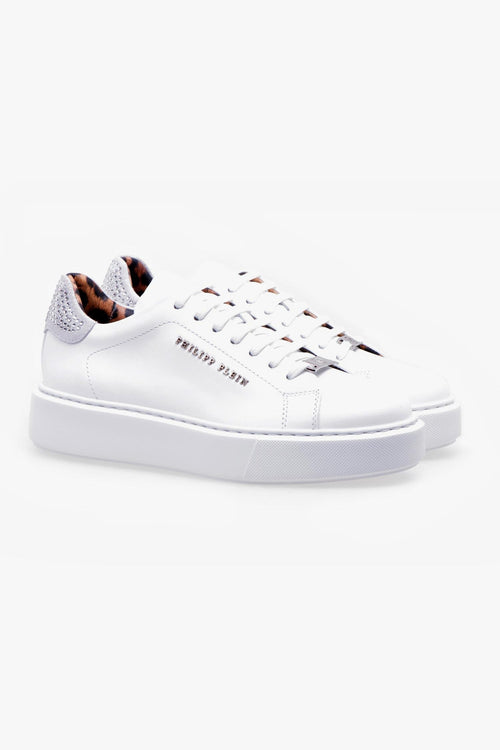 Lo-Top Sneakers leather con strass - 2