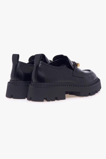 Mocassino in pelle spazzolata con morsetto piercing - 3