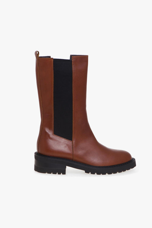 Chelsea boot in pelle con gambale a 3/4