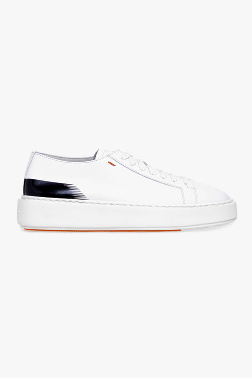 Sneaker "Cleanic" in pelle con dettaglio dipinto