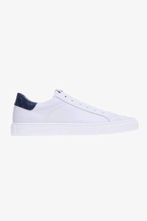 Sneaker in pelle con talloncino stampa cocco