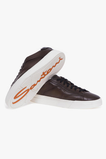 Sneaker in pelle tamponata - 4