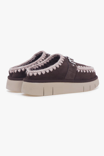 Bounce Clog in camoscio con maxi logo - 3