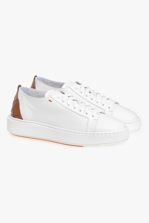 Sneaker 'Cleanic' in pelle con intreccio sul tallone - 2