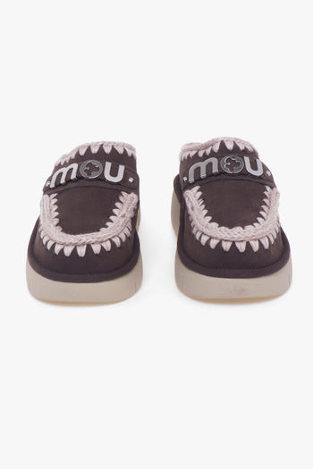 Bounce Clog in camoscio con maxi logo - 5