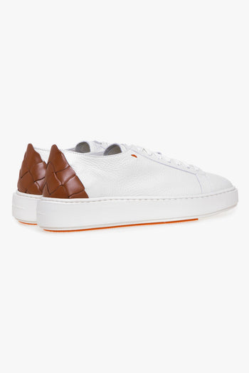 Sneaker 'Cleanic' in pelle con intreccio sul tallone - 3