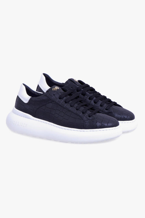 Sneaker in pelle stampata con suola oversize - 2