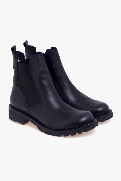 Chelsea boot in pelle effetto vintage con suola in gomma - 2