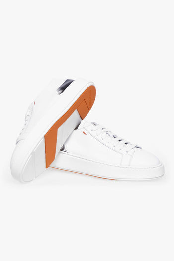 Sneaker "Cleanic" in pelle con dettaglio dipinto - 4