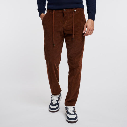 Pantalone chino in velluto costa fine - 1