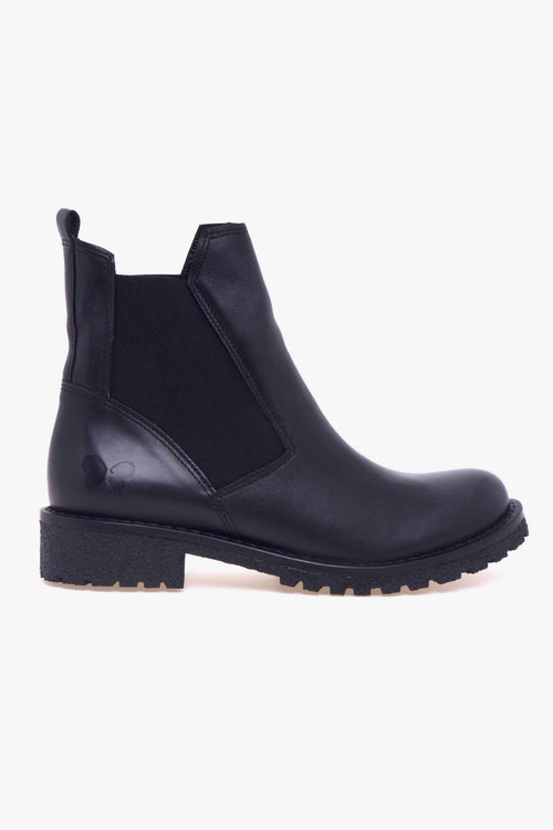 Chelsea boot in pelle effetto vintage con suola in gomma