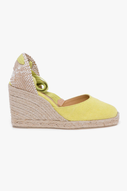 Espadrillas Carina/8 in canvas con zeppa 90 mm