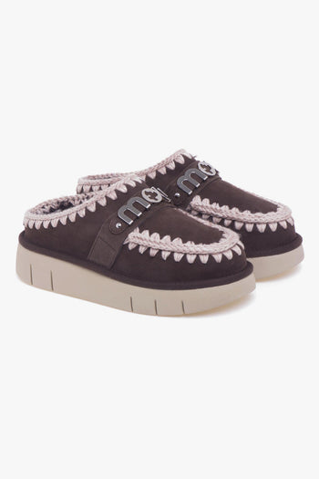 Bounce Clog in camoscio con maxi logo - 2