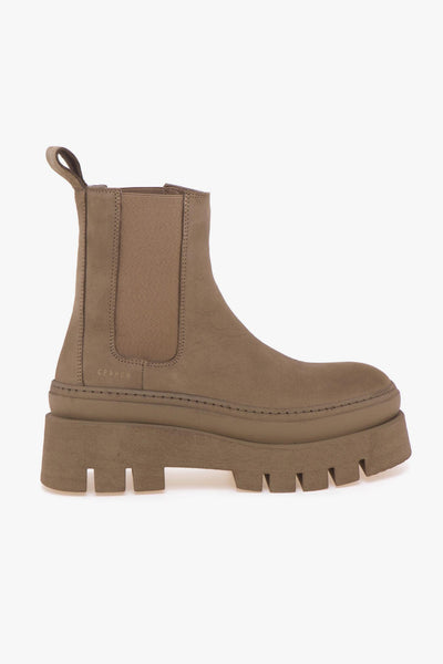 Chelsea boot in pelle con maxi platform