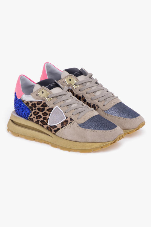 Sneaker Tropez Haute con inserti in cavallino e glitter - 2