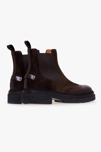 Chelsea boot in pelle e camoscio - 3