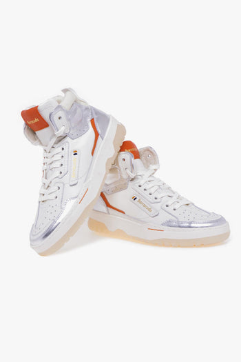 Sneaker alta 'Earving' in pelle e camoscio - 4