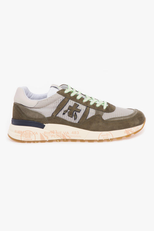 Sneaker Landeck in camoscio e tessuto retinato - 1