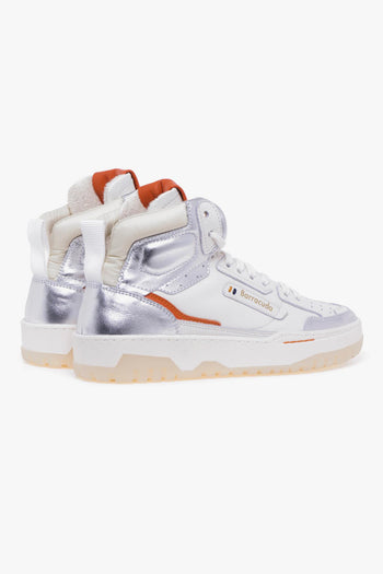 Sneaker alta 'Earving' in pelle e camoscio - 3