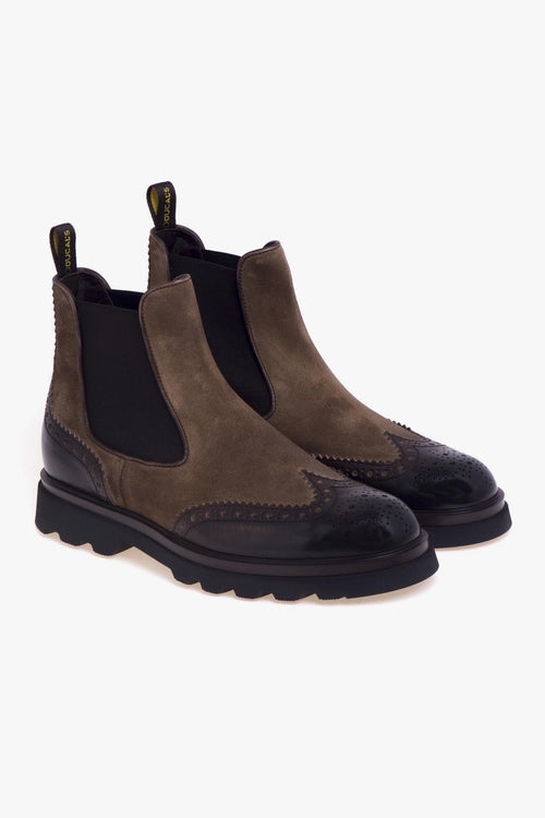 Chelsea boot in pelle spazzolata e camoscio - 2