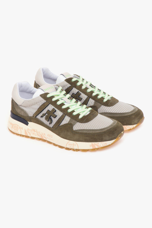 Sneaker Landeck in camoscio e tessuto retinato - 2