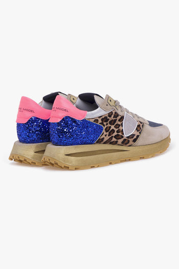 Sneaker Tropez Haute con inserti in cavallino e glitter - 3