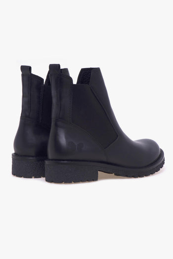 Chelsea boot in pelle effetto vintage con suola in gomma - 3