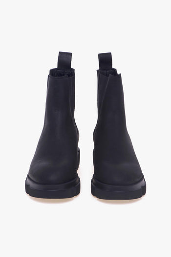 Chelsea boot in nabuck ingrassato con suola in gomma - 5