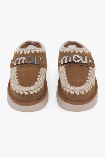 Bounce Clog in camoscio con maxi logo - 5