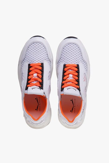 Sneaker in tessuto retinato con lettering - 5