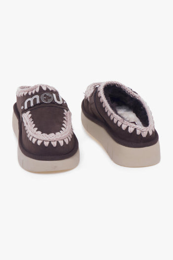 Bounce Clog in camoscio con maxi logo - 4