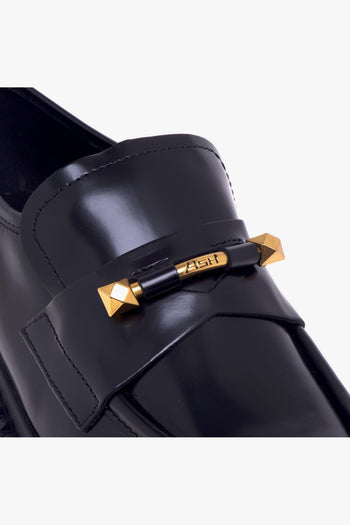 Mocassino in pelle spazzolata con morsetto piercing - 4