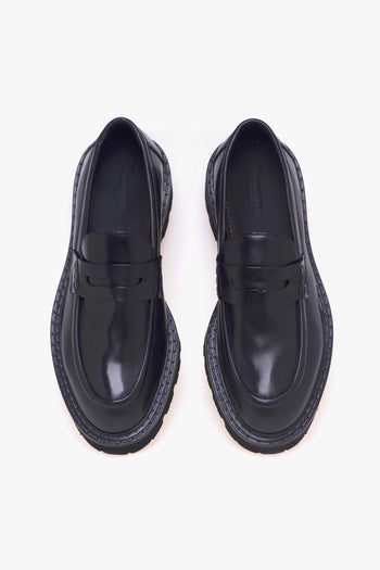 Mocassino in pelle con suola in gomma extra light - 5