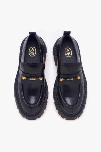 Mocassino in pelle spazzolata con morsetto piercing - 5