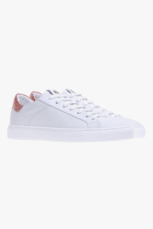 Sneaker in pelle con talloncino in cocco laminato - 2