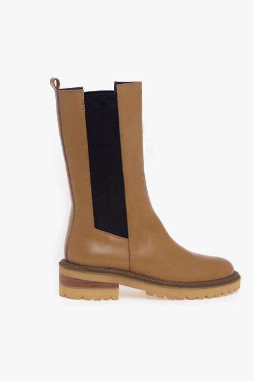 Chelsea boot in pelle con gambale a 3/4