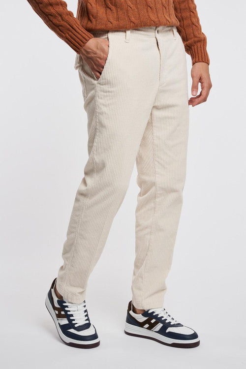 Pantalone chino carrot fit in cotone 500 righe - 2