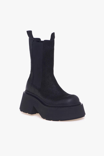 Chelsea boot in camoscio ingrassato con maxi platform - 4