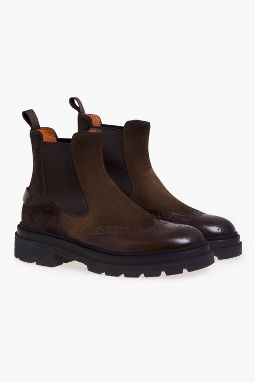 Chelsea boot in pelle e camoscio - 2