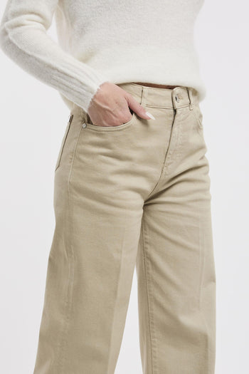 Pantalone palazzo in cotone effetto denim - 5