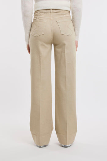 Pantalone palazzo in cotone effetto denim - 6