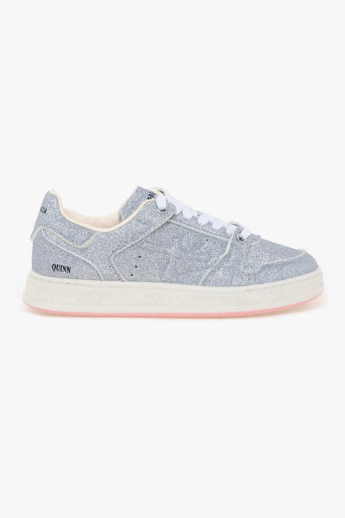 Sneaker Quinn in pelle glitterata