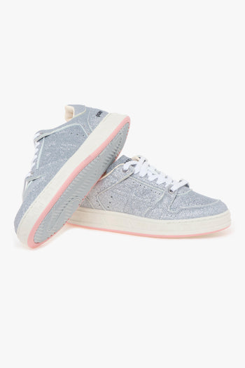 Sneaker Quinn in pelle glitterata - 4