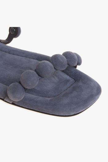 Sandalo flat regy in camoscio con mezze sfere rivestite - 4